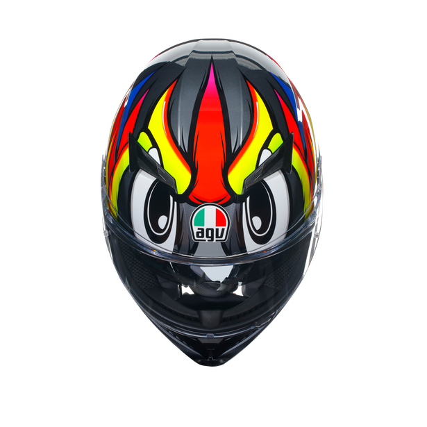 AGV K3 Birdy 2.0 Helmet - Grey/Yellow/Red