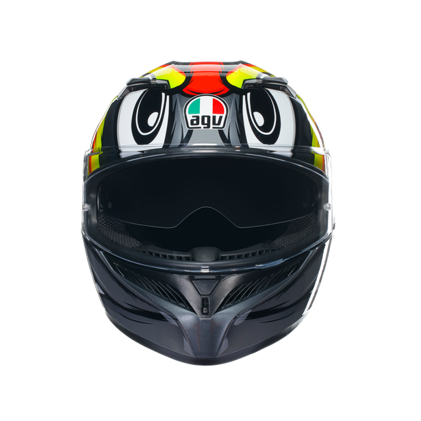 AGV K3 Birdy 2.0 Helmet - Grey/Yellow/Red