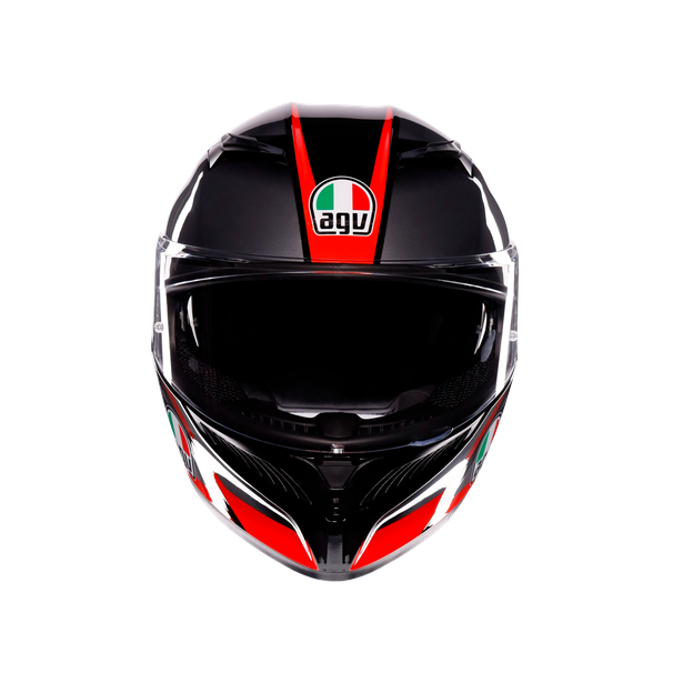 AGV K3 Striga Hemet - Matt Black/Grey/Red - MotoHeaven