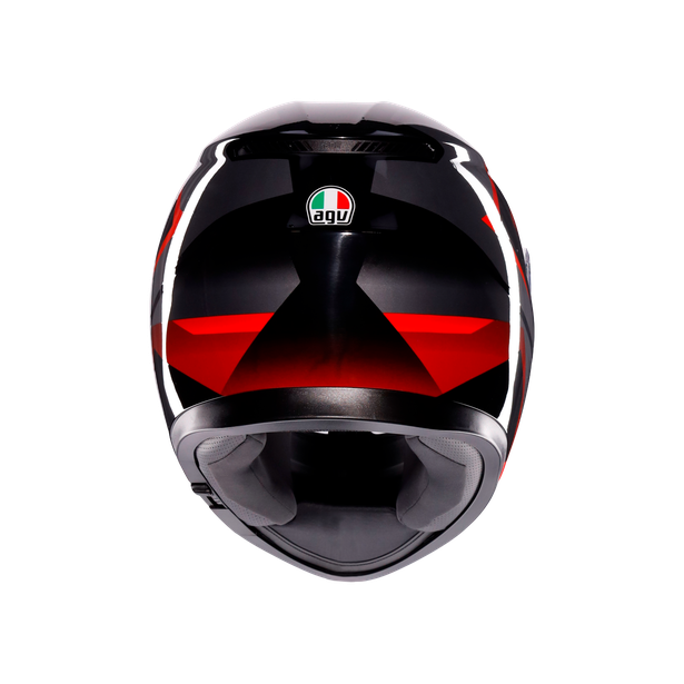 AGV K3 Striga Hemet - Matt Black/Grey/Red - MotoHeaven