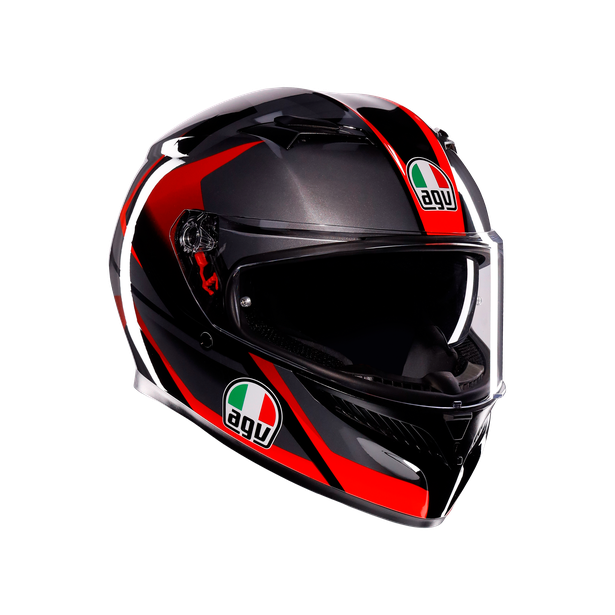 AGV K3 Striga Hemet - Matt Black/Grey/Red - MotoHeaven