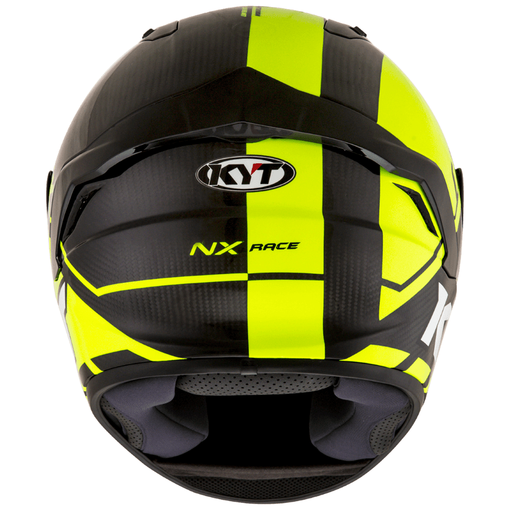KYT NX Race Helmet - Carbon Race-D Yellow Fluro