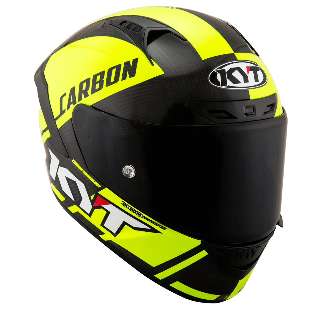 KYT NX Race Helmet - Carbon Race-D Yellow Fluro