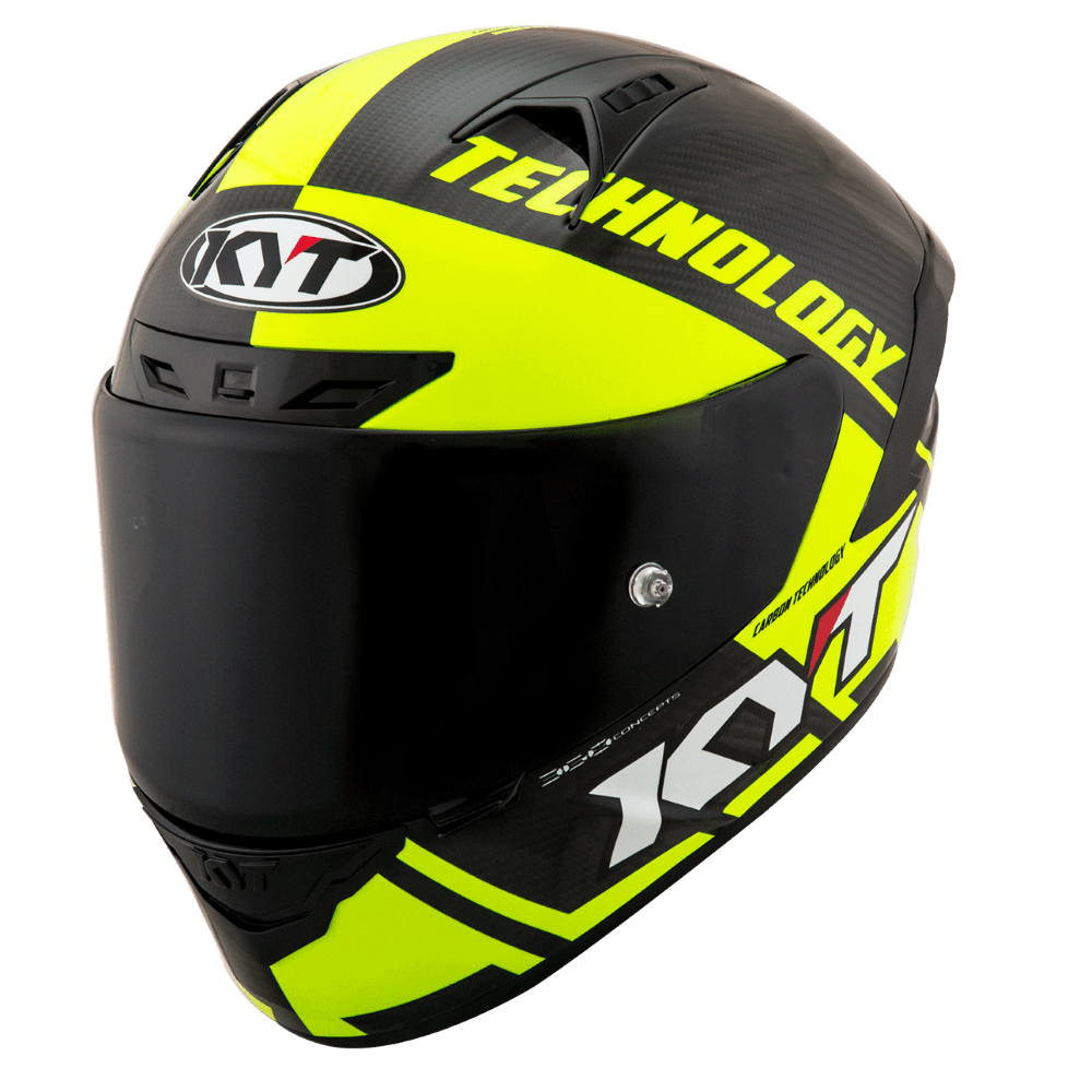 KYT NX Race Helmet - Carbon Race-D Yellow Fluro