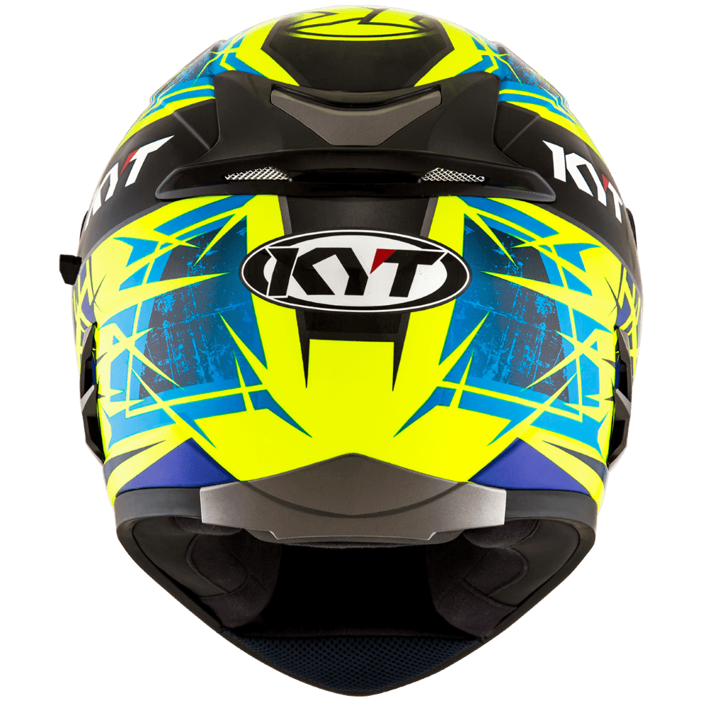 KYT Falcon 2 Rift Helmet - Yellow Blue