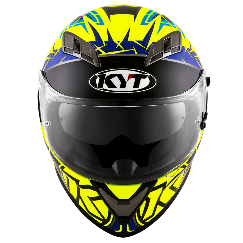 KYT Falcon 2 Rift Helmet - Yellow Blue