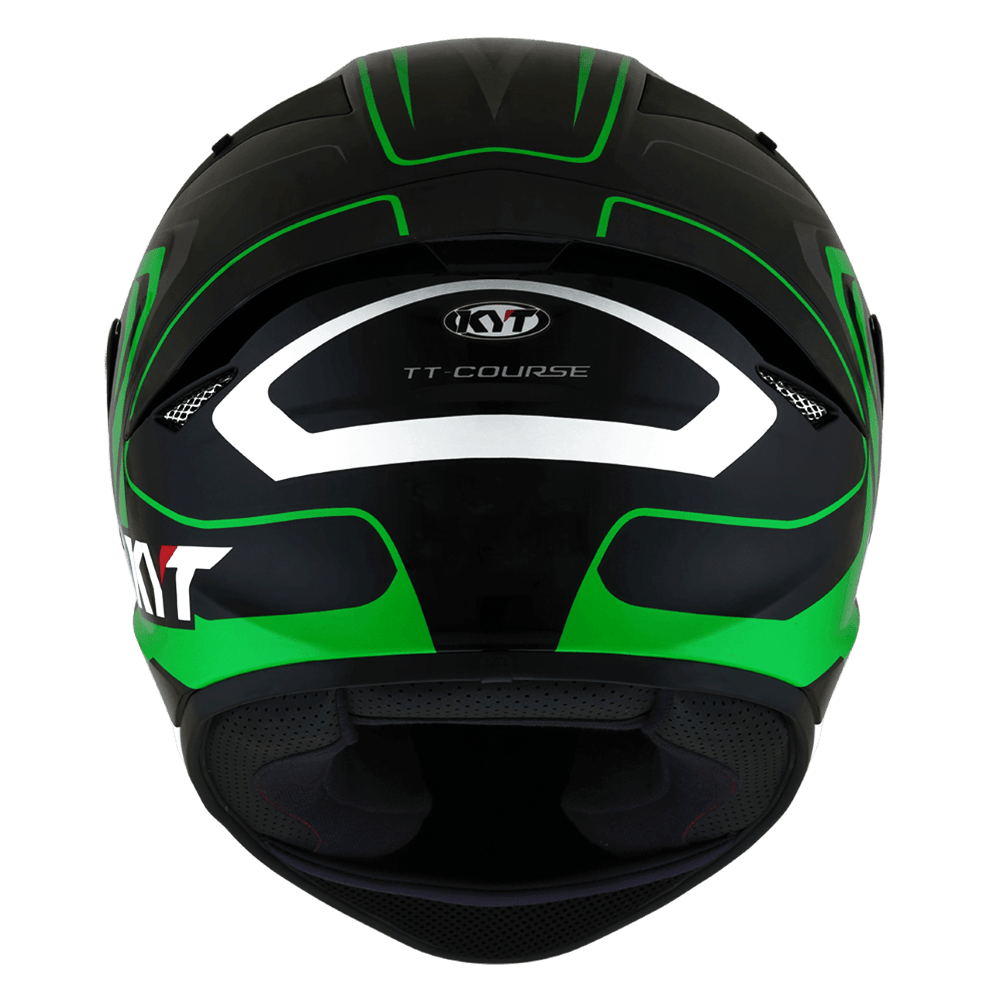 KYT TT-Course Overtech Helmet - Black Green