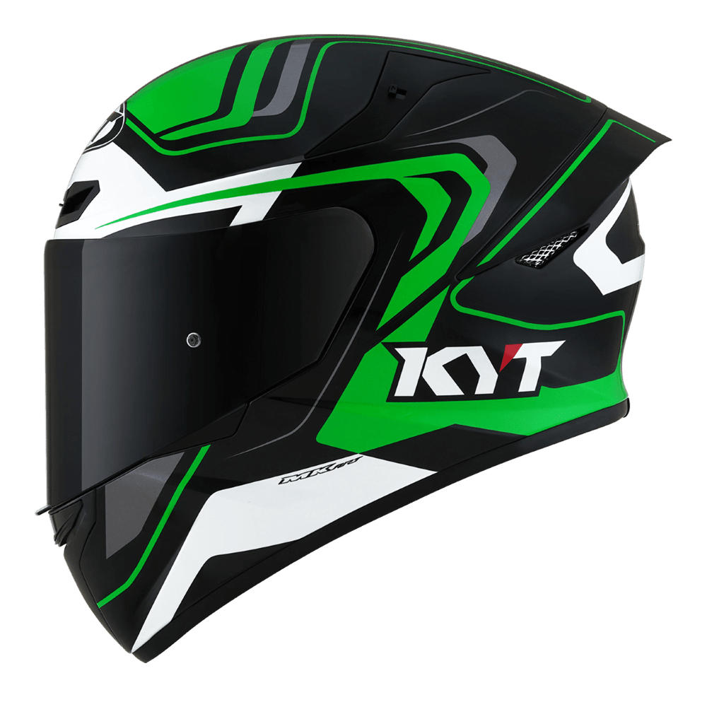 KYT TT-Course Overtech Helmet - Black Green