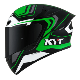 KYT TT-Course Overtech Helmet - Black Green