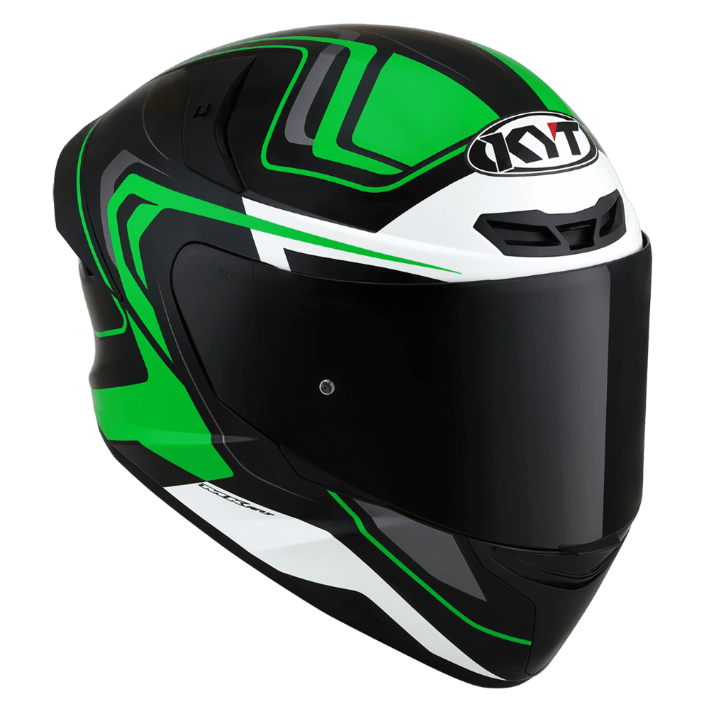 KYT TT-Course Overtech Helmet - Black Green