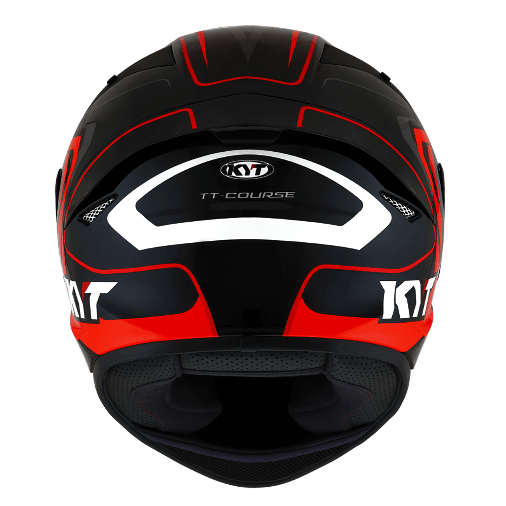 KYT TT-Course Overtech Helmet - Black Orange