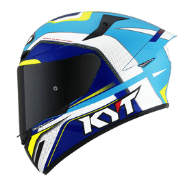 KYT TT-Course Grand Prix Helmet - White Blue