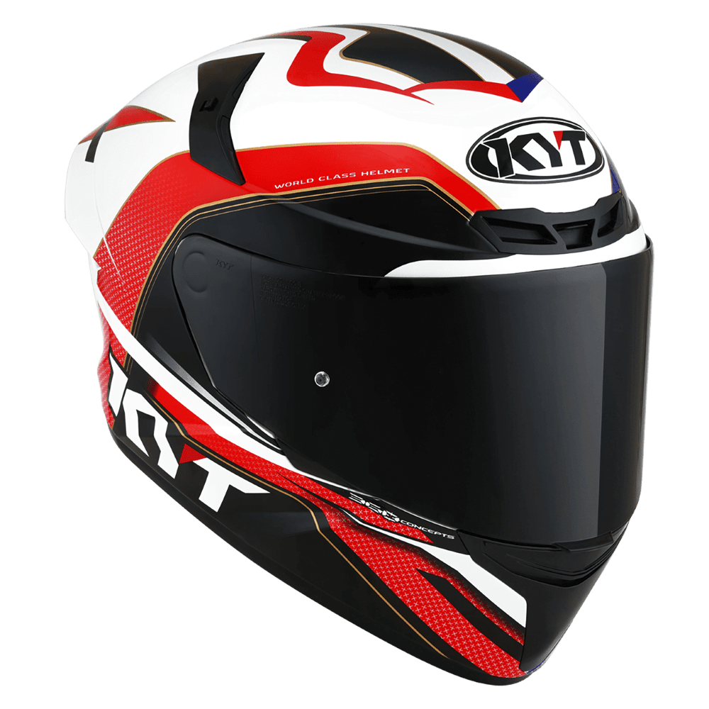 KYT TT-Course Grand Prix Helmet - Blue Red