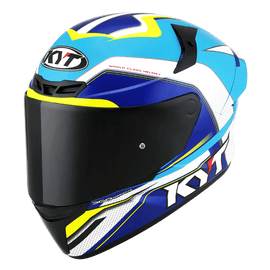 KYT TT-Course Grand Prix Helmet - White Blue