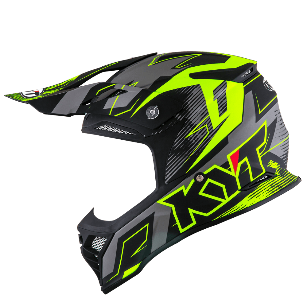KYT Skyhawk Digger Helmet - Matte Grey Yellow