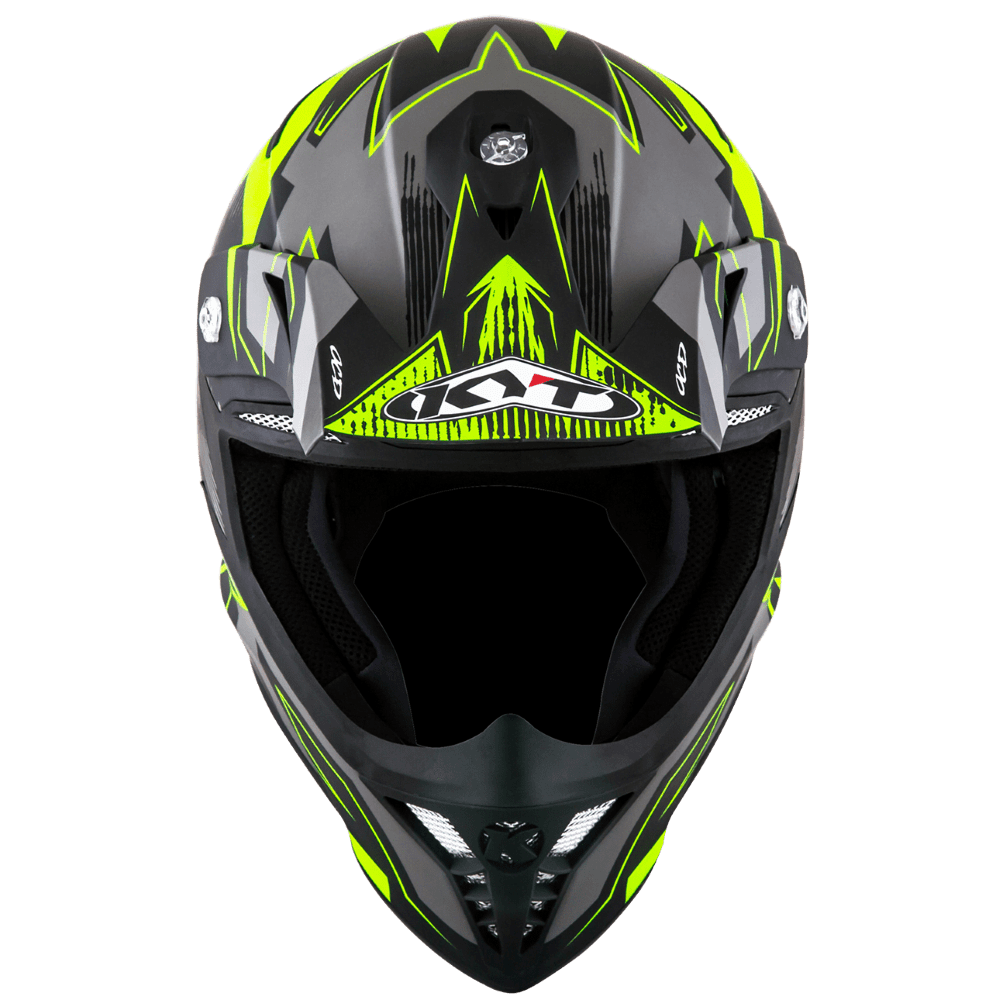 KYT Skyhawk Digger Helmet - Matte Grey Yellow