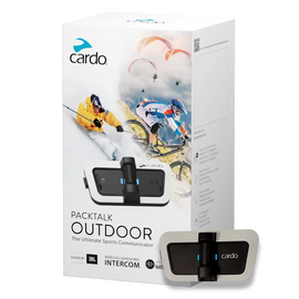 Cardo PACKTALK OUTDOOR (JBL Audio) Bluetooth Intercom - WHITE