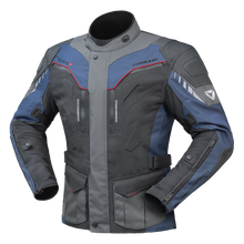 Load image into Gallery viewer, Dririder Nordic V Textile Motorcycle Jacket - Navy Grey