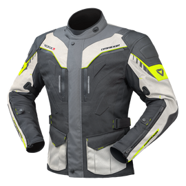 Dririder Nordic V Textile Motorcycle Jacket - Grey Hi Viz - MotoHeaven