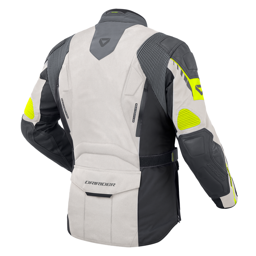 Dririder Nordic V Textile Motorcycle Jacket - Grey Hi Viz - MotoHeaven