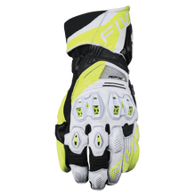 Load image into Gallery viewer, Five RFX-1 EVO Racing Gloves - White/Fluro-Yellow