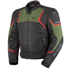 Load image into Gallery viewer, Rjays Pace Airflow Men&#39;s Textile Jacket - Black/Military Green