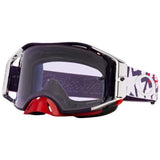 Oakley O Frame Troy Lee Designs Red White Blue Stars Goggles With Dark Grey Lens