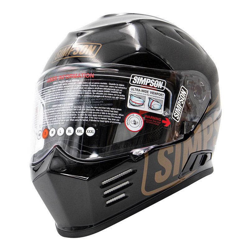 Simpson Venom Full Face Helmet - Logo ST Black