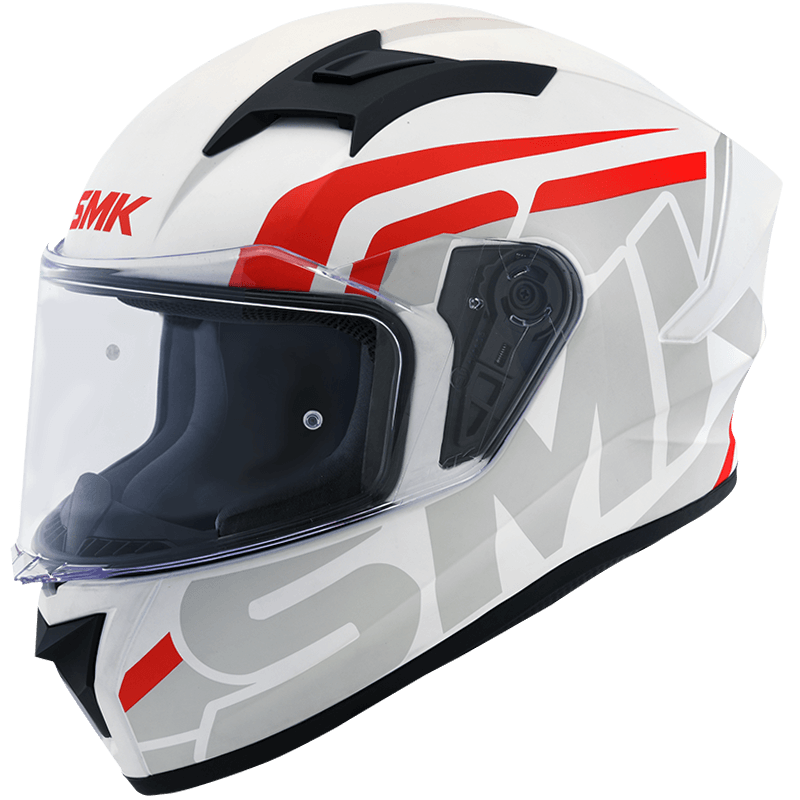 Smk Stellar Stage (MA163) Helmet - Matt White Grey Red