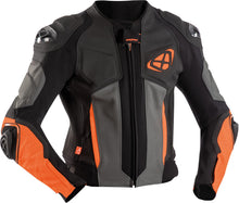Load image into Gallery viewer, Ixon Vendetta Evo Leather Jacket - Black/Anthracite/Orange